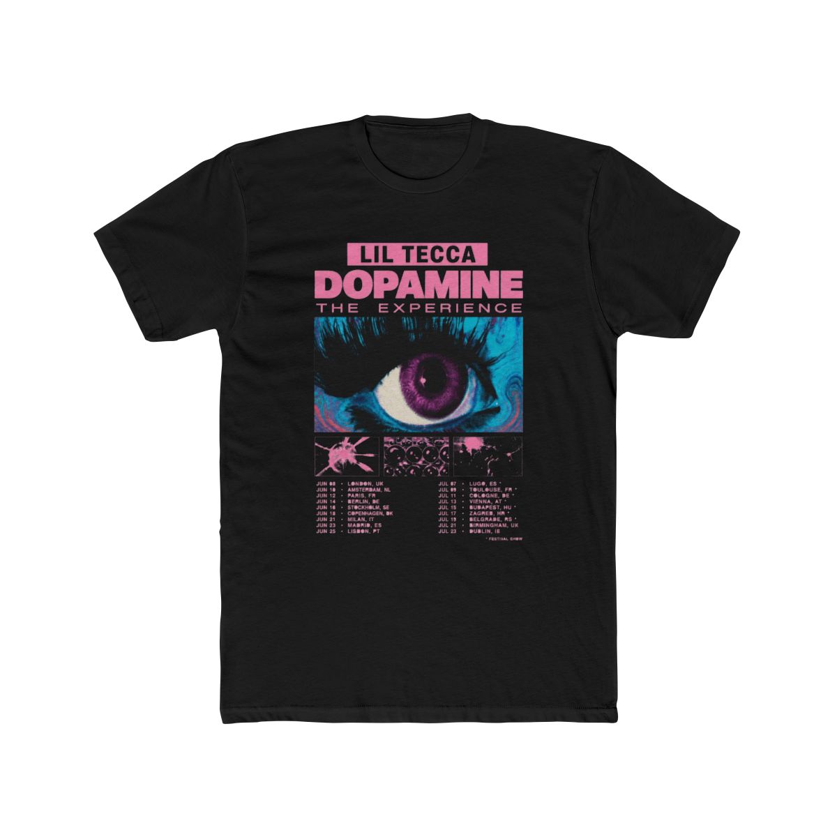 Lil Tecca Dopamine The Experience Tour 2025 T Shirt - Ricardo Seco Shop - alternate angle 3, merchandise