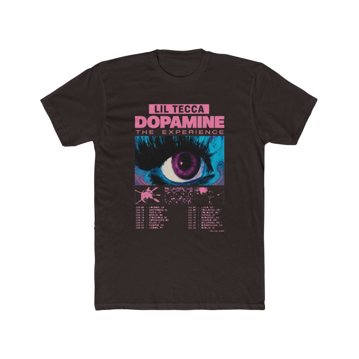 Lil Tecca Dopamine The Experience Tour 2025 T Shirt - Ricardo Seco Shop - alternate angle 2, merchandise